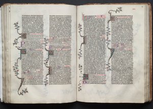 Il Messale di Gotha: Fol. 86r, Testo, c. 1375 da Master of the Boqueteaux