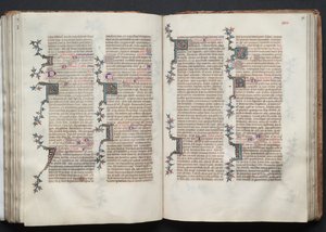 Il Messale di Gotha: Fol. 90r, Testo, c. 1375 da Master of the Boqueteaux
