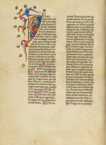 Iniziale I: San Giovanni Evangelista da Master of the Brussels Initials