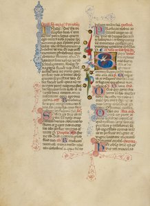 Iniziale S: La colomba dello Spirito Santo da Master of the Brussels Initials
