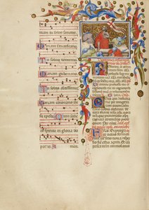 La resurrezione; Initial R: Un soldato addormentato da Master of the Brussels Initials