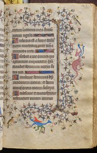 Ore di Carlo il Nobile, re di Navarra (1361-1425): fol. 107r, Testo da Master of the Brussels Initials and Associates