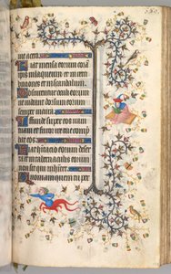 Ore di Carlo il Nobile, re di Navarra (1361-1425): fol. 189r, Testo da Master of the Brussels Initials and Associates