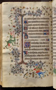 Ore di Carlo il Nobile, re di Navarra (1361-1425): fol. 205v, Testo da Master of the Brussels Initials and Associates