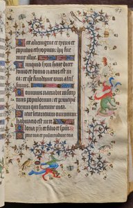Ore di Carlo il Nobile, re di Navarra (1361-1425): fol. 42r, Testo da Master of the Brussels Initials and Associates