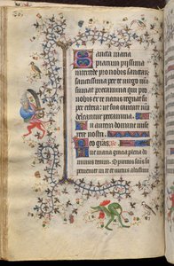 Ore di Carlo il Nobile, re di Navarra (1361-1425): fol. 43v, Testo da Master of the Brussels Initials and Associates