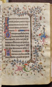 Ore di Carlo il Nobile, re di Navarra (1361-1425): fol. 73r, Testo da Master of the Brussels Initials and Associates