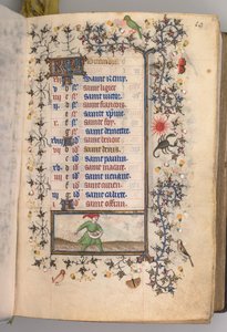 Ore di Carlo il Nobile, Re di Navarra 1361-1425: fol. 10r, Ottobre da Master of the Brussels Initials and Associates