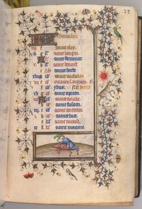 Ore di Carlo il Nobile, Re di Navarra: fol. 12r, Dicembre da Master of the Brussels Initials and Associates