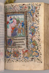 Ore di Carlo il Nobile, re di Navarra: fol. 170v, Cristo che porta la croce da Master of the Brussels Initials and Associates