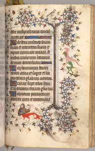 Ore di Carlo il Nobile, Re di Navarra 1361-1425: fol. 193r, Testo, c. 1405 da Master of the Brussels Initials and Associates