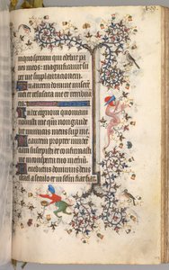 Ore di Carlo il Nobile, Re di Navarra 1361-1425: fol. 199r, Testo, c. 1405 da Master of the Brussels Initials and Associates