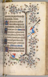 Ore di Carlo il Nobile, Re di Navarra 1361-1425: fol. 200r, Testo, c. 1405 da Master of the Brussels Initials and Associates