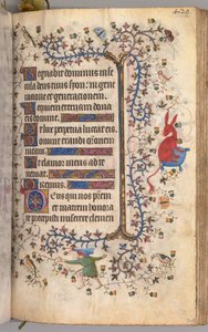 Ore di Carlo il Nobile, Re di Navarra 1361-1425: fol. 209r, Testo, c. 1405 da Master of the Brussels Initials and Associates