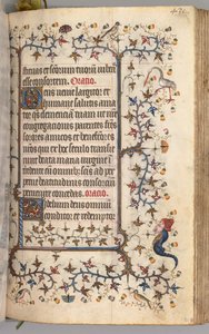Ore di Carlo il Nobile, Re di Navarra 1361-1425: fol. 210r, Testo, c. 1405 da Master of the Brussels Initials and Associates