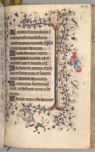 Ore di Carlo il Nobile, Re di Navarra 1361-1425: fol. 224r, Testo, c. 1405 da Master of the Brussels Initials and Associates