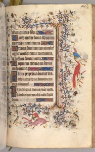Ore di Carlo il Nobile, Re di Navarra 1361-1425: fol. 225r, Testo, c. 1405 da Master of the Brussels Initials and Associates