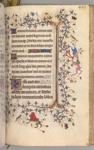 Ore di Carlo il Nobile, Re di Navarra 1361-1425: fol. 236r, Testo, c. 1405 da Master of the Brussels Initials and Associates