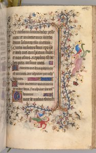 Ore di Carlo il Nobile, Re di Navarra 1361-1425: fol. 237r, Testo, c. 1405 da Master of the Brussels Initials and Associates