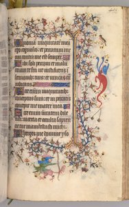 Ore di Carlo il Nobile, Re di Navarra 1361-1425: fol. 240r, Testo, c. 1405 da Master of the Brussels Initials and Associates