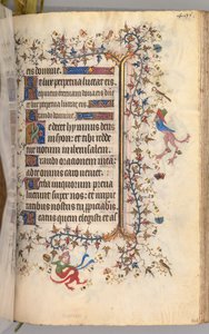 Ore di Carlo il Nobile, Re di Navarra 1361-1425: fol. 242r, Testo, c. 1405 da Master of the Brussels Initials and Associates