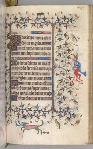 Ore di Carlo il Nobile, Re di Navarra 1361-1425: fol. 244r, Testo, c. 1405 da Master of the Brussels Initials and Associates