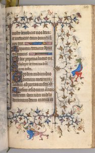 Ore di Carlo il Nobile, Re di Navarra 1361-1425: fol. 246r, Testo, c. 1405 da Master of the Brussels Initials and Associates