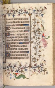 Ore di Carlo il Nobile, Re di Navarra 1361-1425: fol. 247r, Testo, c. 1405 da Master of the Brussels Initials and Associates