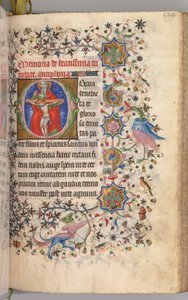 Ore di Carlo il Nobile, Re di Navarra 1361-1425: fol. 259r, La Trinità da Master of the Brussels Initials and Associates