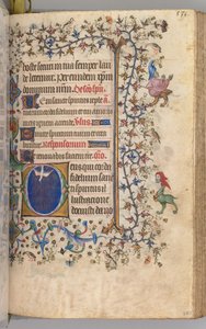 Ore di Carlo il Nobile, Re di Navarra 1361-1425: fol. 260r, Spirito Santo, c. 1405
