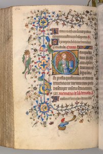 Ore di Carlo il Nobile, Re di Navarra 1361-1425, fol. 270v, San Mattia, c. 1405 da Master of the Brussels Initials and Associates