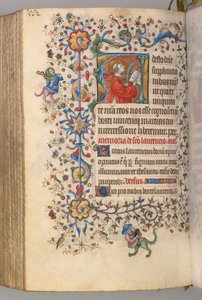 Ore di Carlo il Nobile, Re di Navarra 1361-1425, fol. 275v, San Vincenzo, c. 1405 da Master of the Brussels Initials and Associates