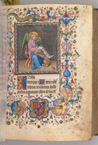 Ore di Carlo il Nobile, re di Navarra: fol. 27r, San Marco da Master of the Brussels Initials and Associates