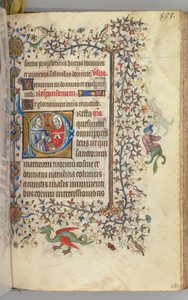 Ore di Carlo il Nobile, Re di Navarra 1361-1425, fol. 281r, SS. Cosma e Damiano, c. 1405 da Master of the Brussels Initials and Associates