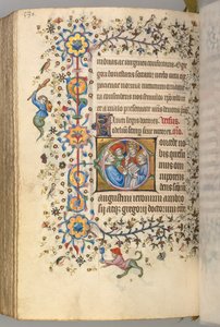 Ore di Carlo il Nobile, Re di Navarra, fol. 284v, Quattro Dottori della Chiesa da Master of the Brussels Initials and Associates
