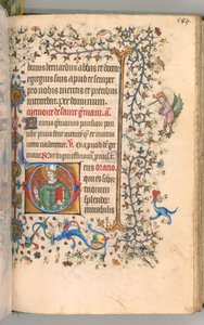 Ore di Carlo il Nobile, Re di Navarra 1361-1425, fol. 289r, St. Germain, c. 1405 da Master of the Brussels Initials and Associates