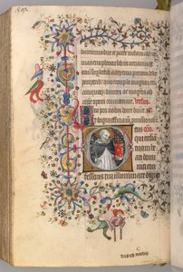 Ore di Carlo il Nobile, Re di Navarra 1361-1425, fol. 290v, San Domenico, c. 1405 da Master of the Brussels Initials and Associates