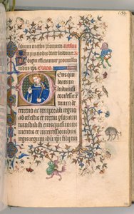 Ore di Carlo il Nobile, Re di Navarra 1361-1425, fol. 291v, San Luigi, c. 1405 da Master of the Brussels Initials and Associates