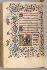 Ore di Carlo il Nobile, Re di Navarra 1361-1425, fol. 292v, San Leonardo, c. 1405 da Master of the Brussels Initials and Associates