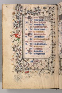 Ore di Carlo il Nobile, Re di Navarra 1361-1425: fol. 7v, Luglio, c. 1405 da Master of the Brussels Initials and Associates