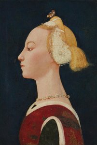 Ritratto di una donna da Master of the Castello Nativity