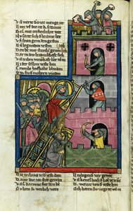 Presa di un castello a Gerusalemme (dalla Cronaca del Mondo di Rudolf von Ems) da Master of the Chronicle of the World