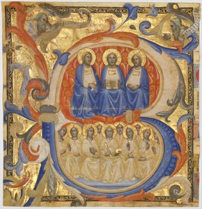 La Trinità in una lettera iniziale B da Master of the Codex Rossiano