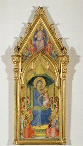Madonna in trono tra due angeli, San Giovanni Battista e San Pietro (dipinto su tavola) da Master of the Codex of Saint George