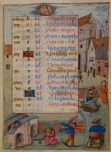 Pagina del calendario per gennaio, illustrazione da 