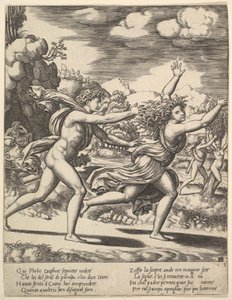 Apollo che insegue Dafne che alza le braccia da Master of the Die