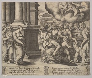 Piatto 2: il popolo rende onori divini a Psiche, da 