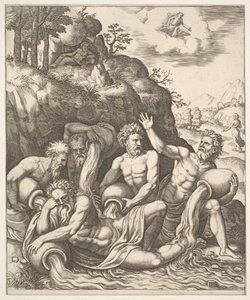 Dei del fiume consolano Peneo per la perdita di sua figlia, Dafne da Master of the Die