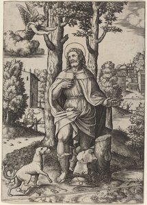 San Rocco da Master of the Die after Follower of Raphael
