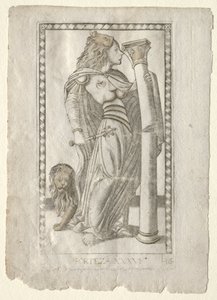 Fortezza dai Tarocchi, serie B: Principi cosmici e virtù, n. 36, prima del 1467 da Master of the E Series Tarocchi